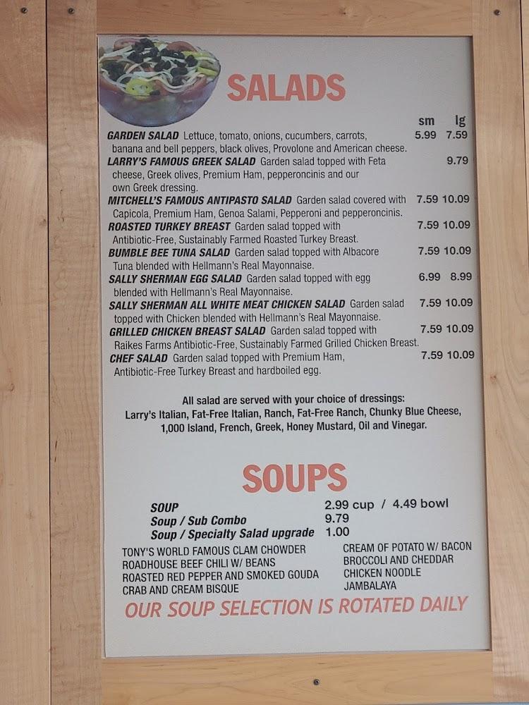 Larry's Giant Subs Menu image 1