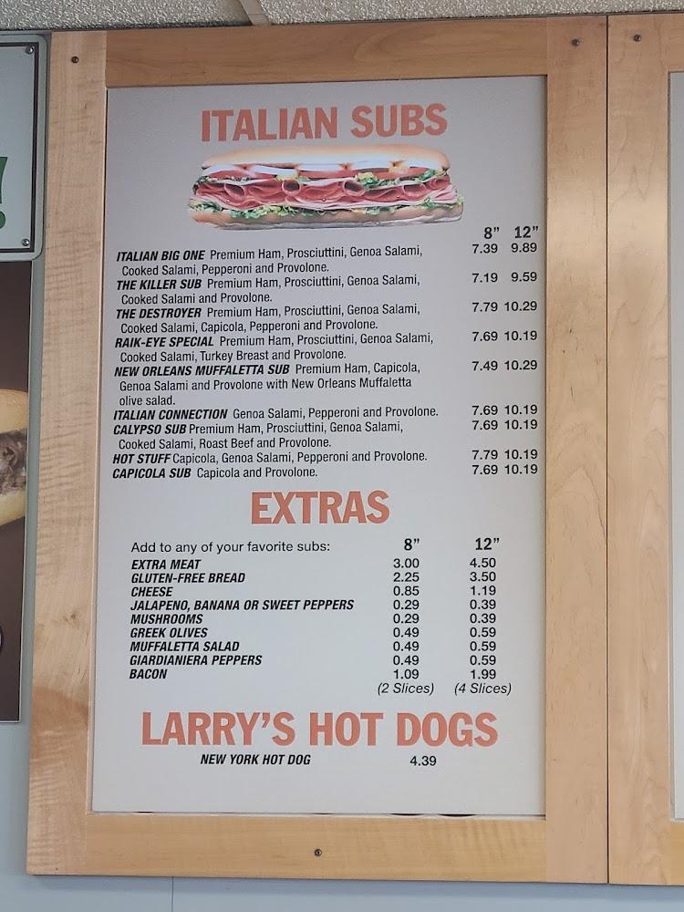 Larry's Giant Subs Menu image 3